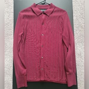 Bonobos Striped Cardigan Sweater Polo
